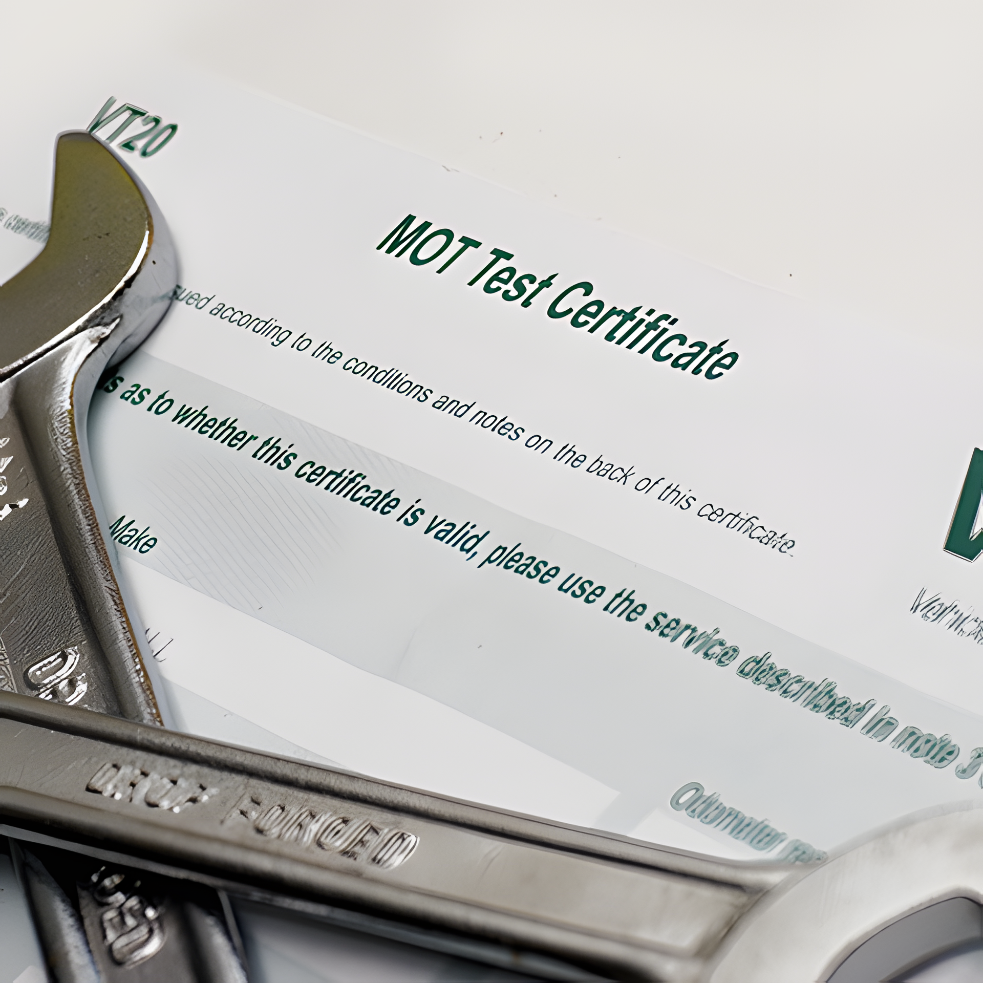 An MOT test certificate issued at Heartlands Auto Centre